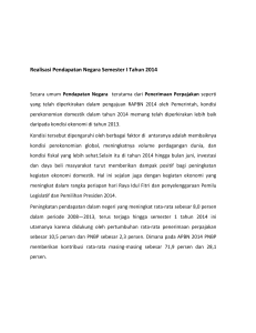 Realisasi Pendapatan Negara Semester I Tahun 2014