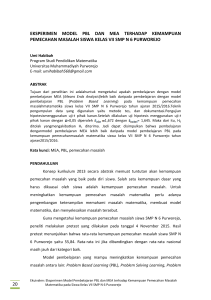 20 eksperimen model pbl dan mea terhadap kemampuan