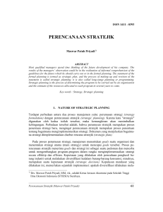 perencanaan strategik - E-Journal STIESIA Surabaya