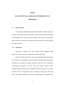 bab ii kajian pustaka, kerangka pemikiran dan hipotesis