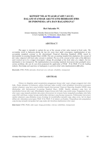 KONSEP NILAI WAJAR (FAIR VALUE) DALAM STANDAR