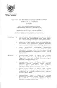 1.Peraturan Menteri Perhubungan Republik Indonesia Nomor 45