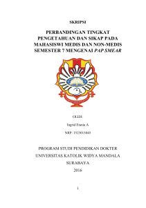 perbandingan tingkat pengetahuan dan sikap pada mahasiswi