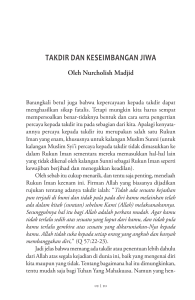 TAkDIR DAN kESEIMBANGAN JIWA