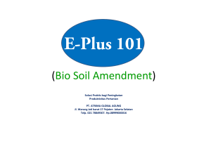 E-Plus 101 (Bio Soil Amendment)