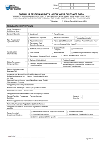 formulir pengkinian data / know your customer form