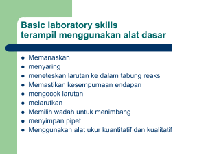 Basic laboratory skills terampil menggunakan