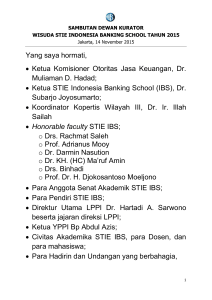 Ketua STIE Indonesia Banking School