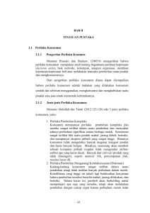 BAB II TINJAUAN PUSTAKA 2.1 Perilaku Konsumen 2.1.1