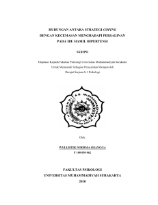 hubungan antara strategi coping dengan kecemasan menghadapi