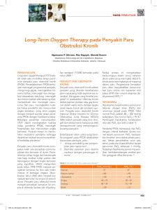 Long-Term Oxygen Therapy pada Penyakit Paru