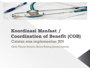 Koordinasi Manfaat (COB) dalam Implementasi JKN