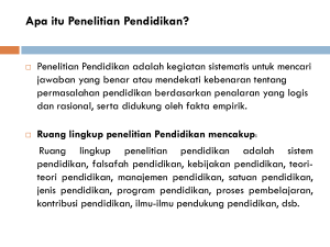 Apa itu Penelitian Pendidikan?