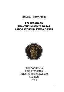 manual prosedur - kimia ub