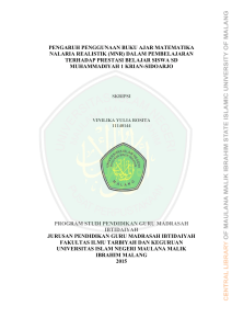 pengaruh penggunaan buku ajar matematika nalaria realistik (mnr)