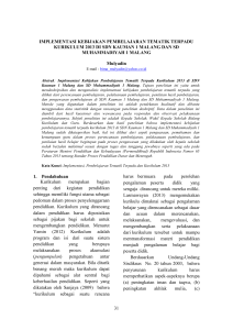 31 IMPLEMENTASI KEBIJAKAN PEMBELAJARAN TEMATIK
