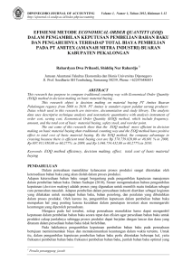 Analisis Faktor-Faktor yang Mempengaruhi