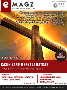 Senin, 5 Juni 2017 MENJADI SAHABAT YESUS