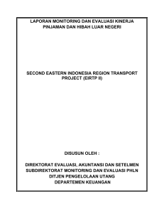 LAPORAN MONITORING DAN EVALUASI KINERJA PINJAMAN