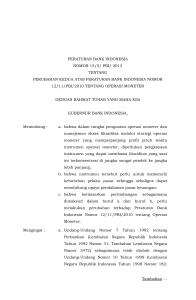 peraturan bank indonesia nomor 15/5/ pbi/ 2013 tentang perubahan