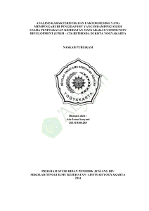 analisis karakteristik dan faktor resiko yang mempengaruhi