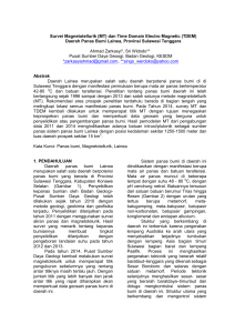 Survei Magnetotellurik (MT) dan Time Domain Electro Magnetic