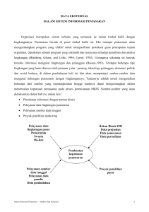 DATA EKSTERNAL DALAM SISTEM INFORMASI