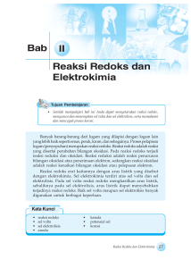 Reaksi Redoks dan Elektrokimia Bab II