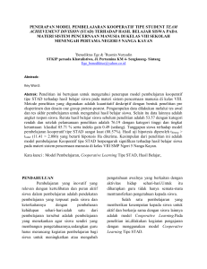 penerapan model pembelajaran kooperatif tipe student team