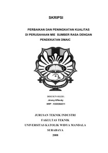 praktikum teknik peramalan - Widya Mandala Catholic University
