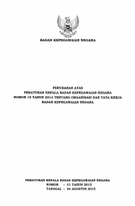 nomor : 31 tahun 2015 - Badan Kepegawaian Negara