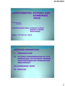 agroforestri: potensi dan kombinasi jenis