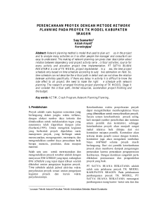 perencanaan proyek dengan metode pada proyek tk