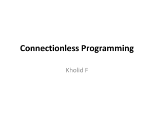 Connectionless Programming