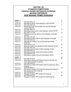 SUB BIDANG PEMELIHARAAN