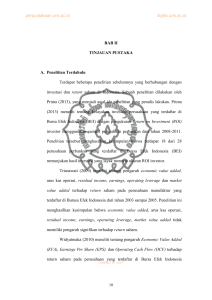 BAB II TINJAUAN PUSTAKA A. Penelitian Terdahulu Terdapat