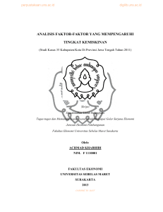 analisis faktor-faktor yang mempengaruhi tingkat kemiskinan