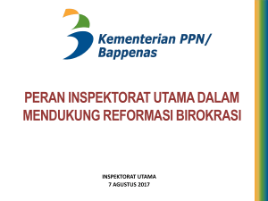 peran inspektorat utama dalam mendukung reformasi birokrasi
