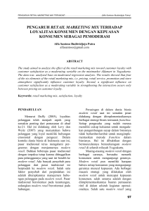 pengaruh retail marketing mix terhadap loyalitas konsumen dengan