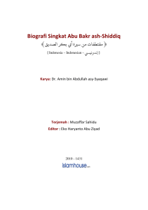 Biografi Singkat Abu Bakr ash
