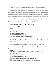 spss rancangan acak kelompok sub-sampling