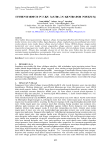 EFISIENSI MOTOR INDUKSI 3φ SEBAGAI GENERATOR INDUKSI 3φ