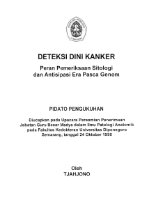 Peran piemeriksaan Sitologi dan Antisipasi Era