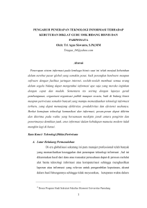 PENGARUH PENERAPAN TEKNOLOGI INFORMASI TERHADAP