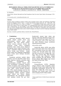 biomarker sebagai indikator parameter batuan sumber dan