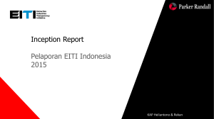 Inception Report Pelaporan EITI Indonesia 2015