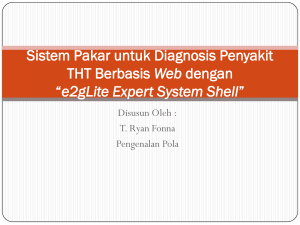 Sistem Pakar untuk Diagnosis Penyakit THT