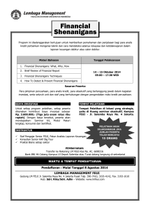 Financial Shenanigans - Tentang Lembaga Management FEUI