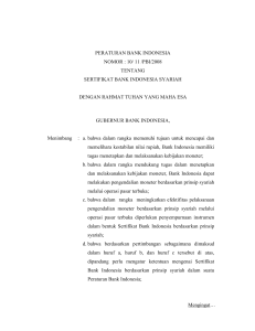 peraturan bank indonesia nomor : 10/ 11 /pbi/2008 tentang sertifikat
