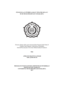 PENGELOLAAN PEMBELAJARAN TEMATIK KELAS 2 DI SD